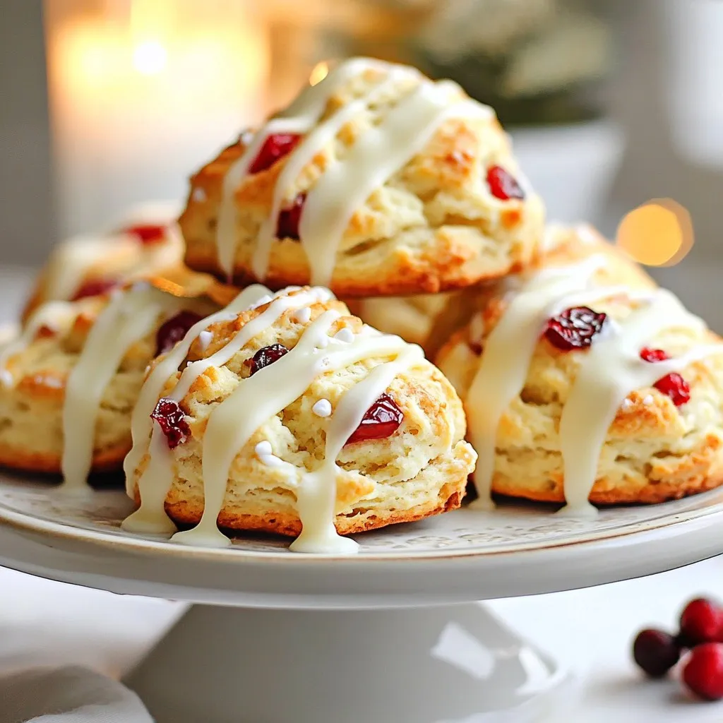 Cranberry White Chocolate Scones Flaky and Delicious