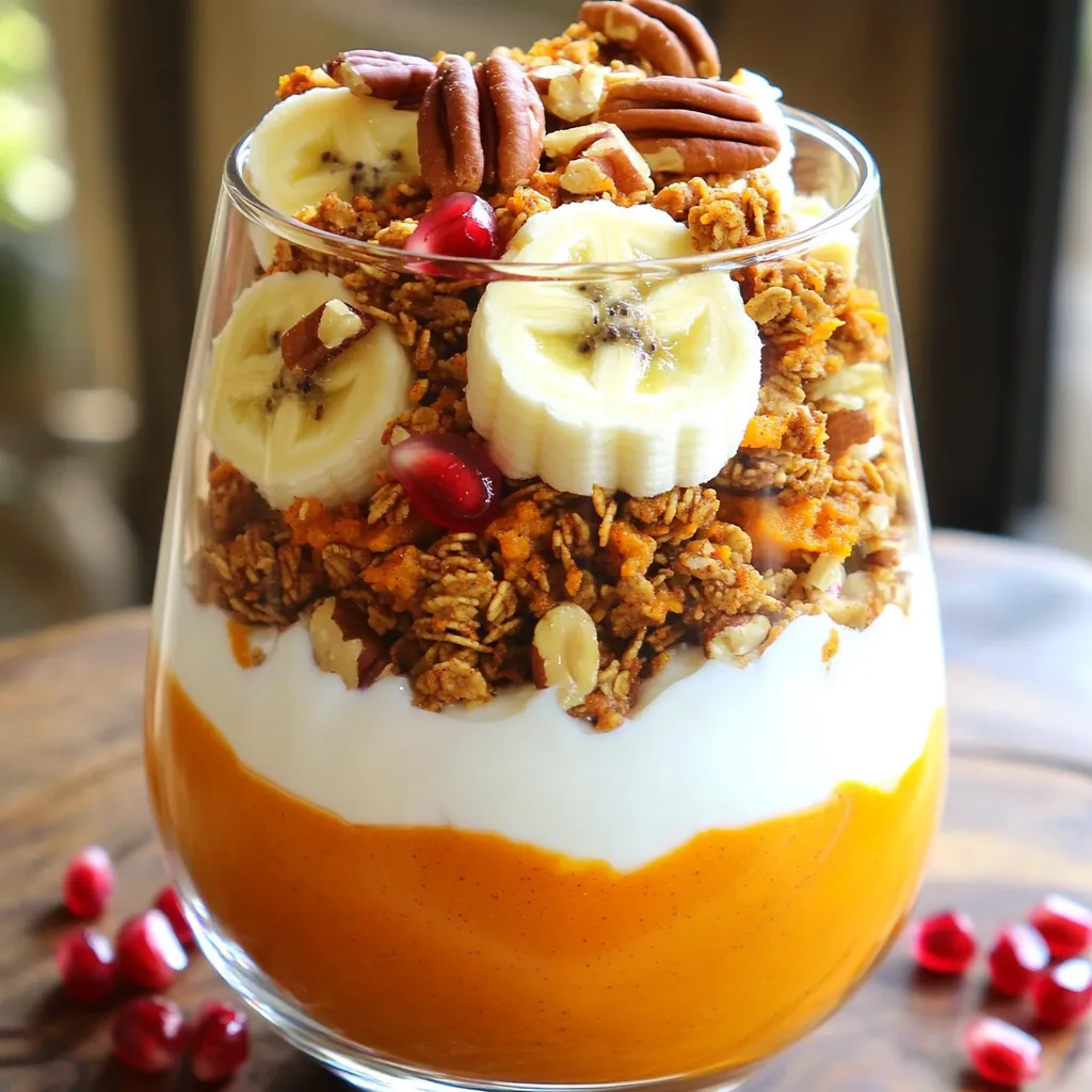 Pumpkin Spice Granola Yogurt Parfait Delight
