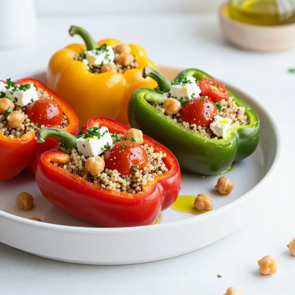 Mediterranean Quinoa Stuffed Peppers Tasty Recipe
