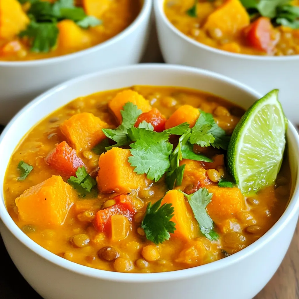 Slow Cooker Butternut Squash Lentil Curry Delight