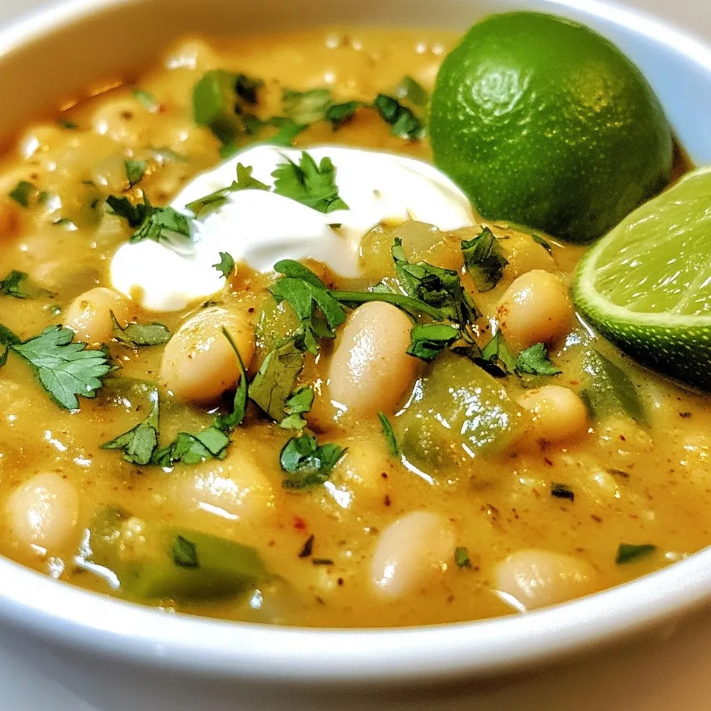 Creamy White Bean Chili Flavorful and Hearty Dish