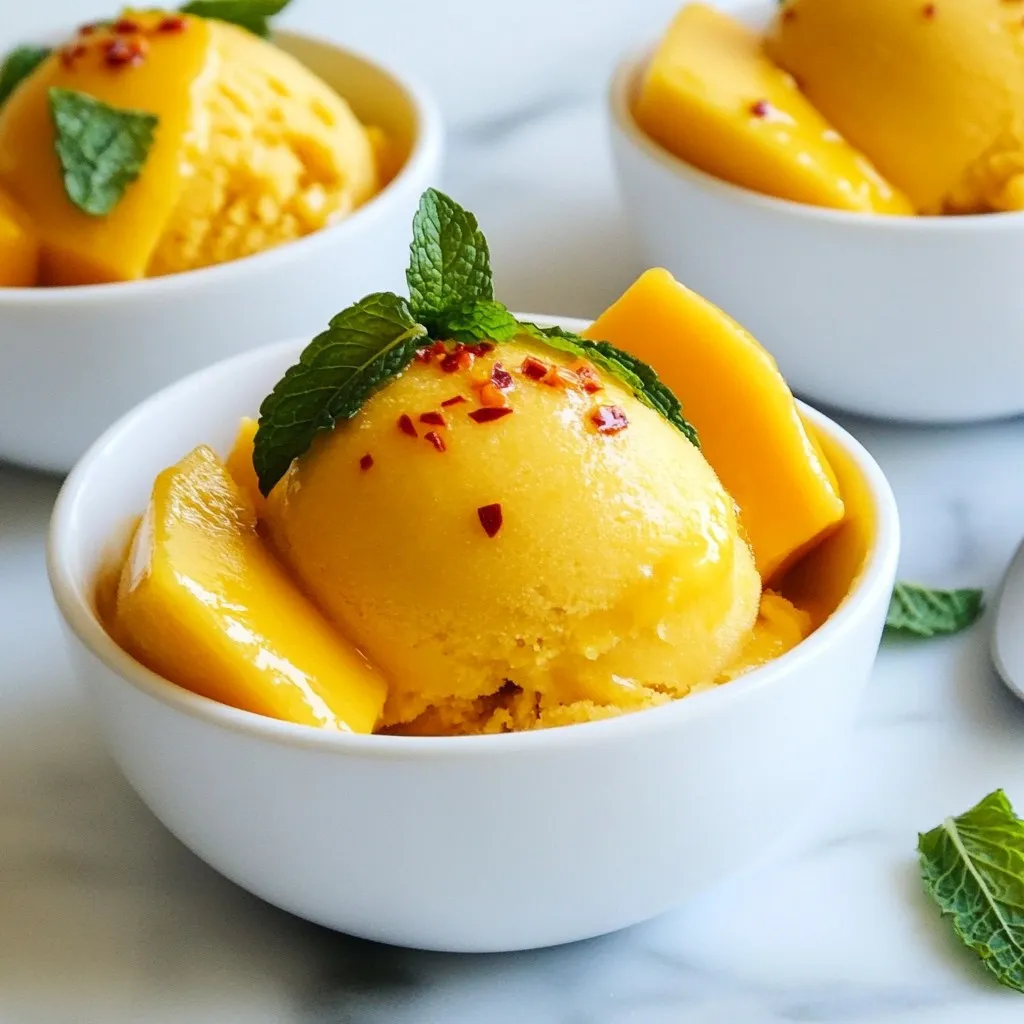 Mango Chili Sorbet Fresh and Flavorful Summer Treat