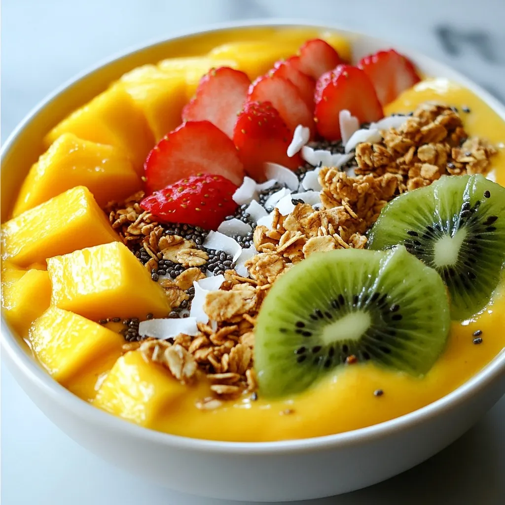 Coconut Mango Smoothie Bowl Energizing and Refreshing