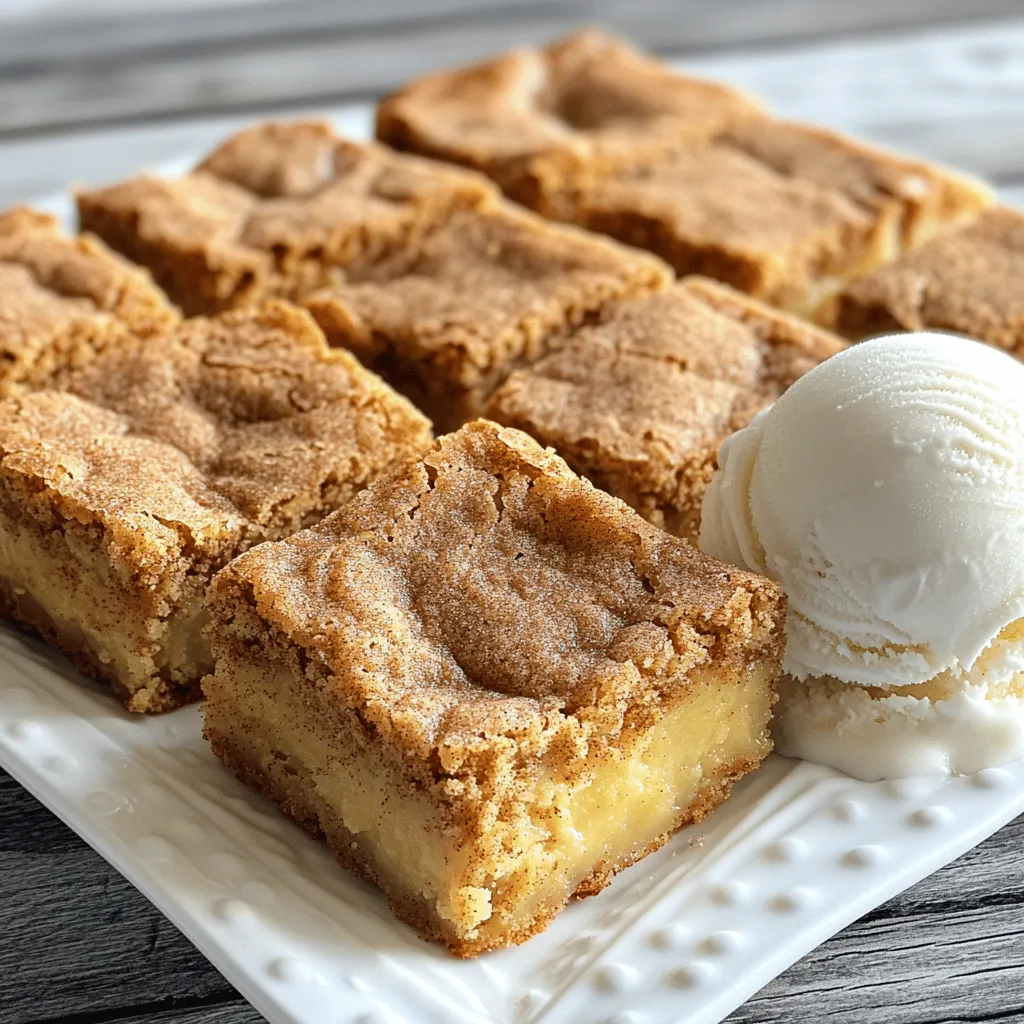 Cinnamon Snickerdoodle Blondies Irresistible Sweet Treat