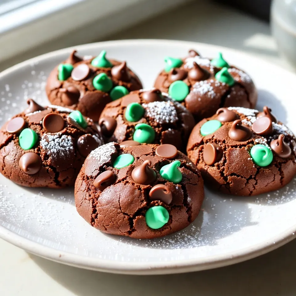 Mint Chocolate Brownie Cookies Delightful and Tasty Treat