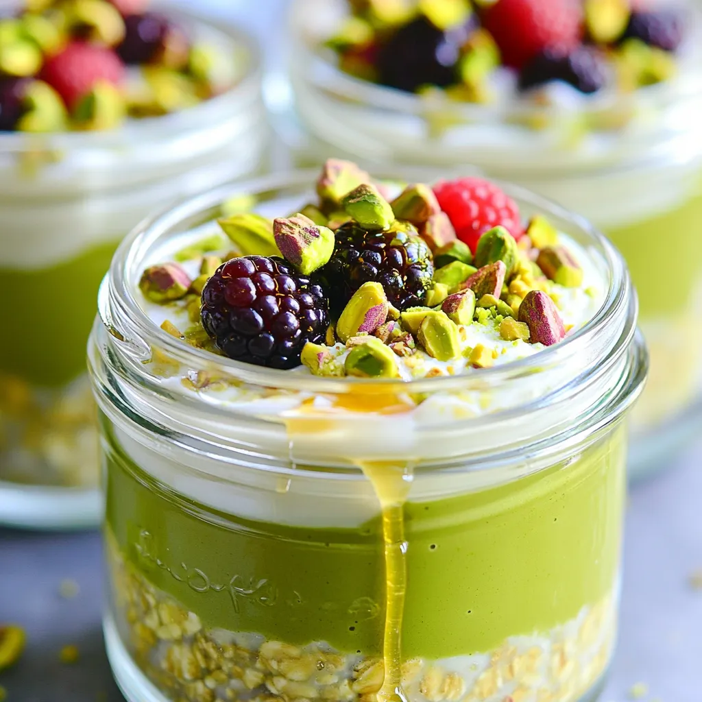 Pistachio Matcha Overnight Oats Healthy Breakfast Boost