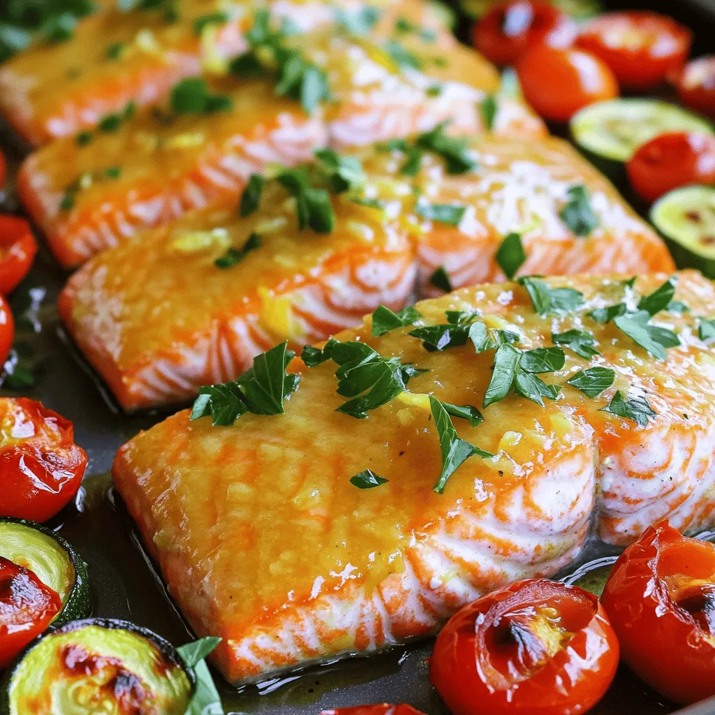 Sheet Pan Lemon Garlic Salmon Simple and Healthy Meal