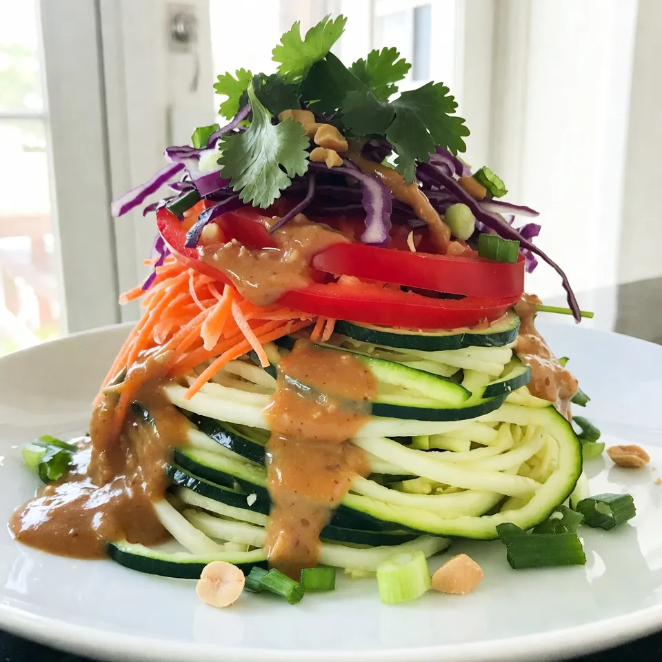 Spicy Thai Peanut Zoodle Salad Quick and Tasty Meal