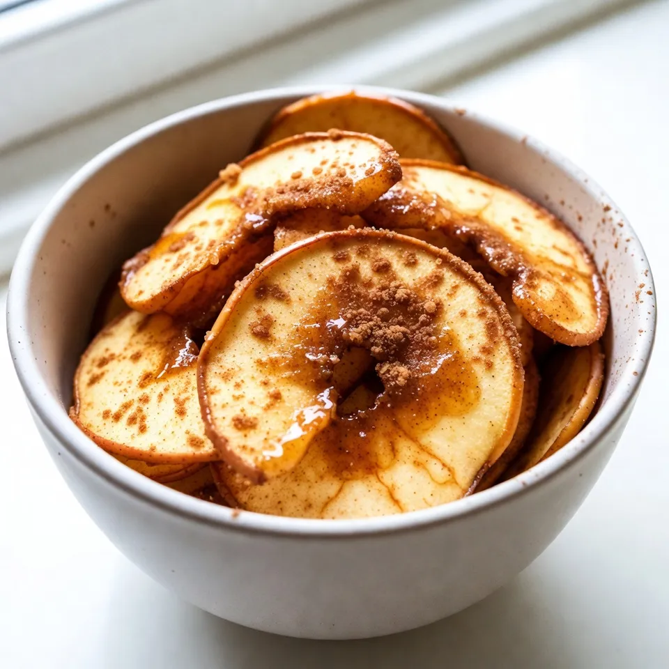 Cinnamon Sugar Apple Chips Crunchy and Sweet Snack