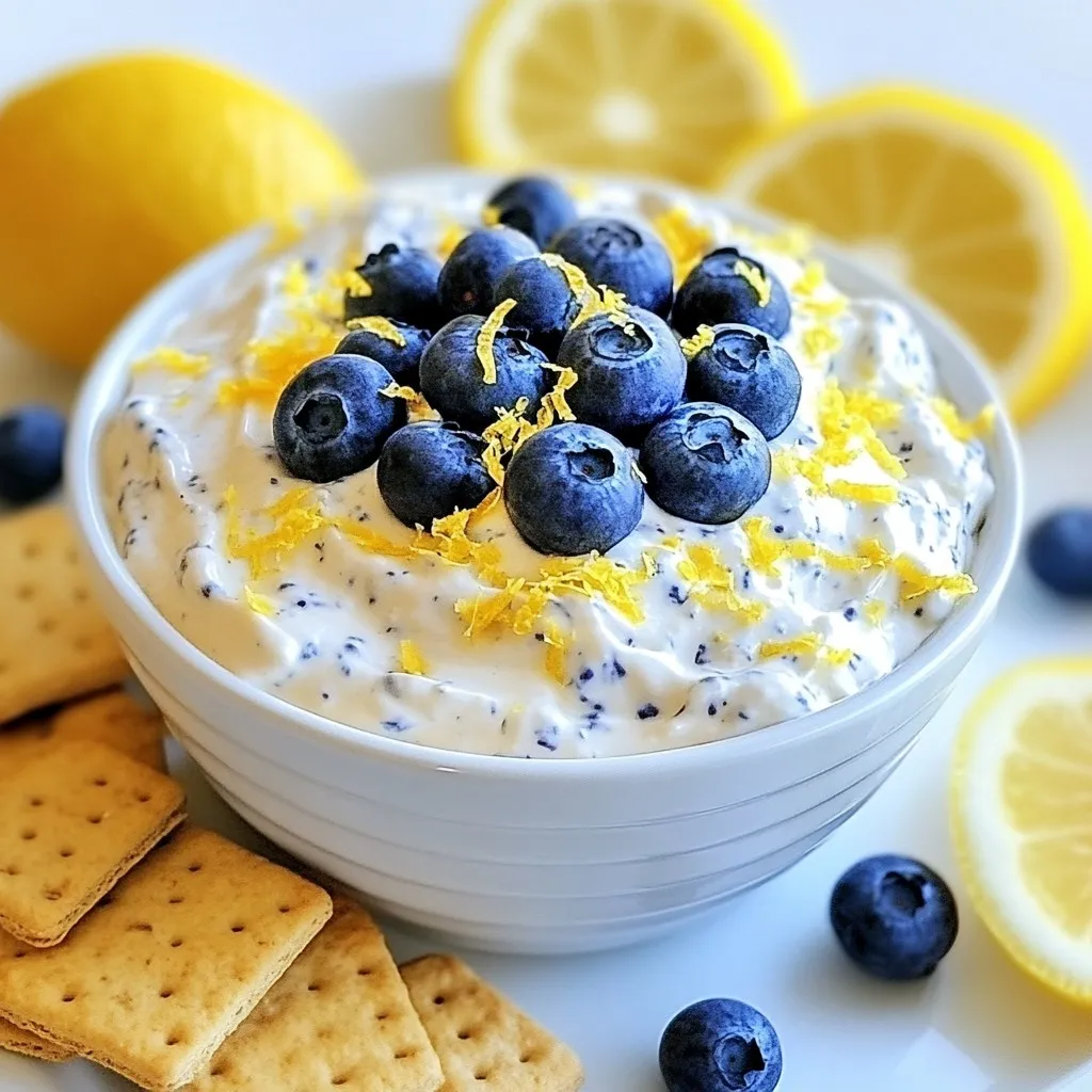Lemon Blueberry Cheesecake Dip Creamy and Delicious