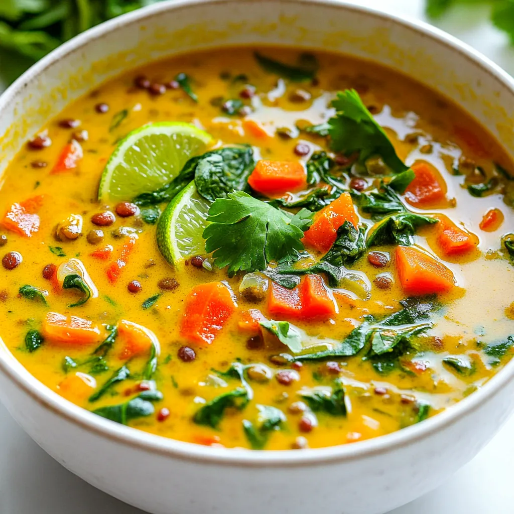 Coconut Curry Lentil Soup Flavorful and Filling Meal