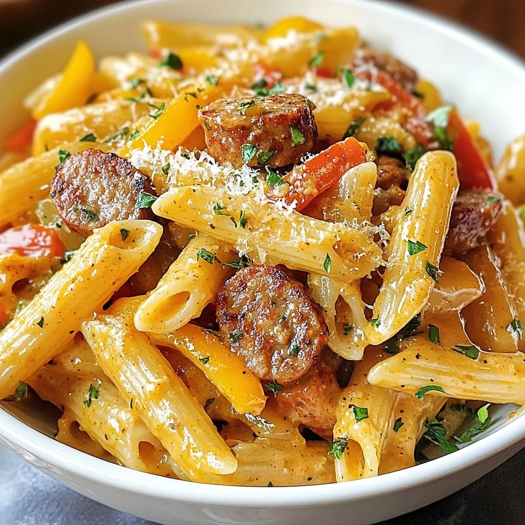 Creamy Cajun Sausage Pasta Flavorful and Simple Dish