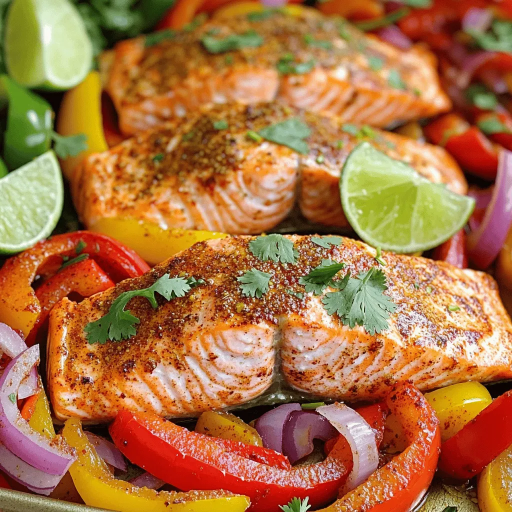 Sheet Pan Fajita Salmon Flavorful and Easy Dinner
