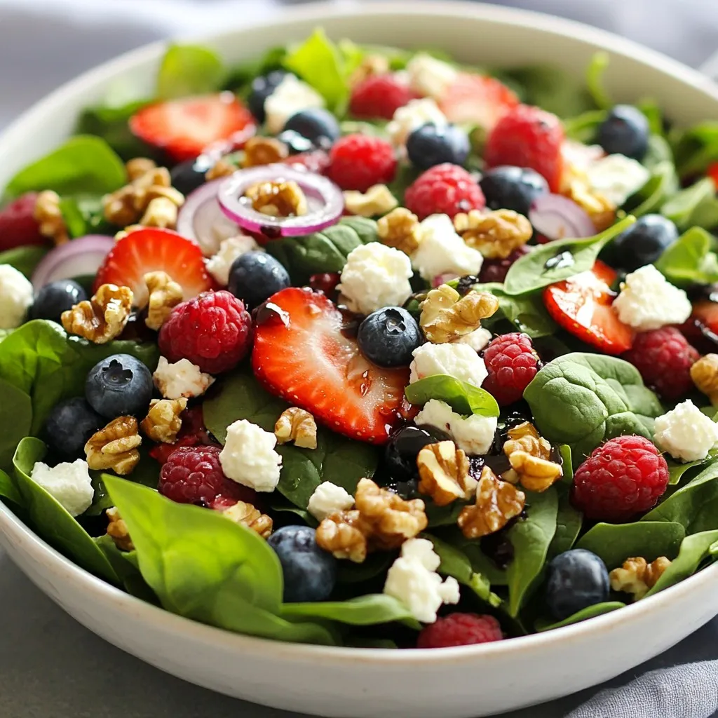 Summer Berry Spinach Salad Refreshing and Healthy Delight