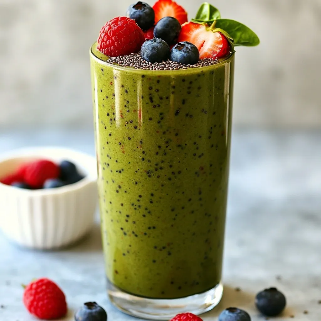 Berry Almond Spinach Smoothie Refreshing and Healthy