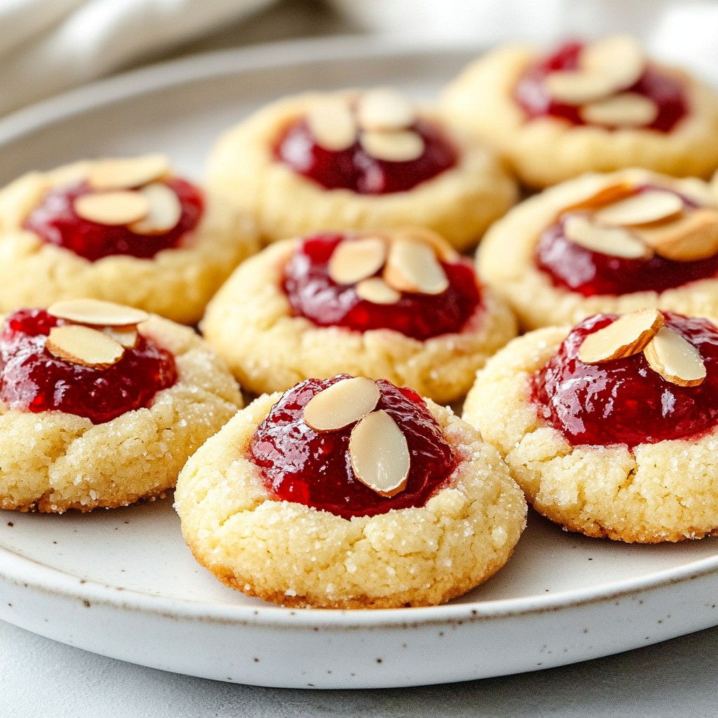 Raspberry Almond Thumbprint Cookies Delightful Treat