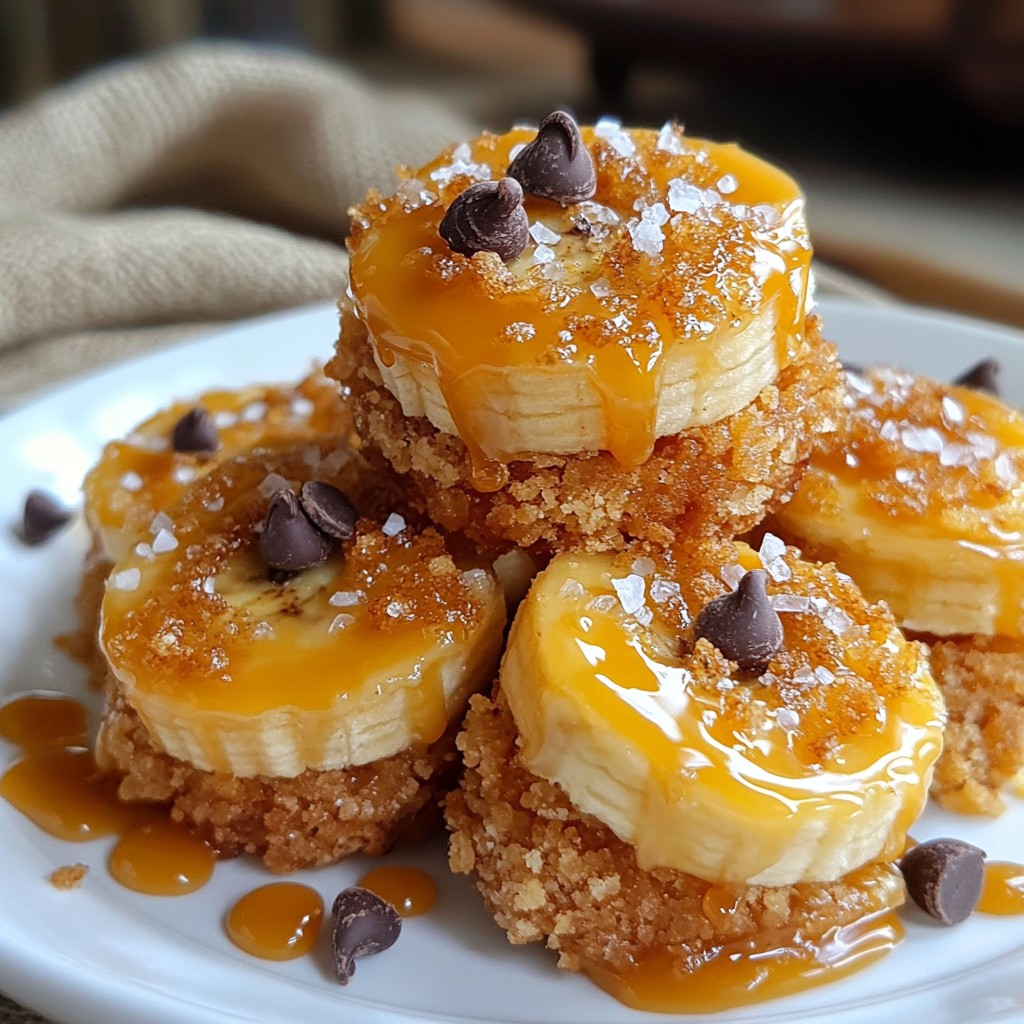 Delicious Air Fryer Salted Caramel Banana Bites Treat