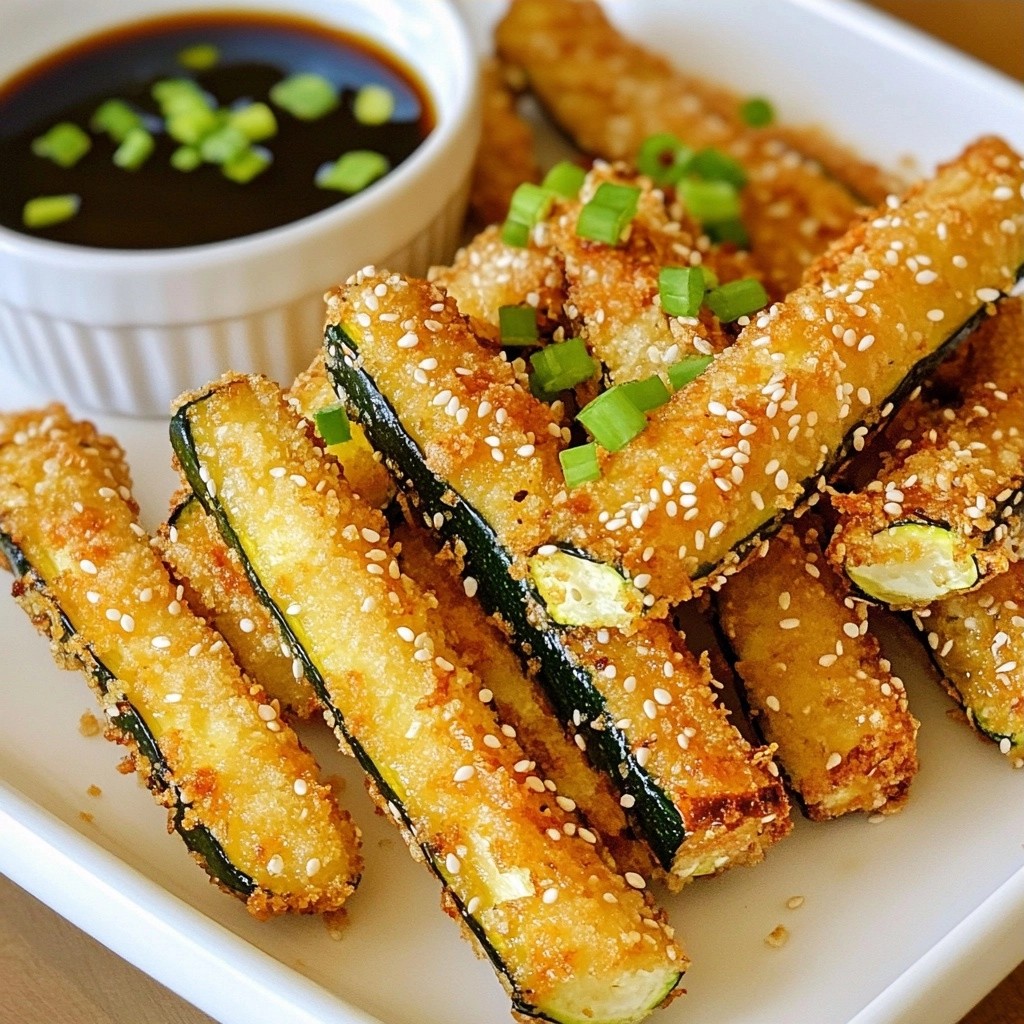 Crunchy Air-Fried Sesame Zucchini Sticks Recipe