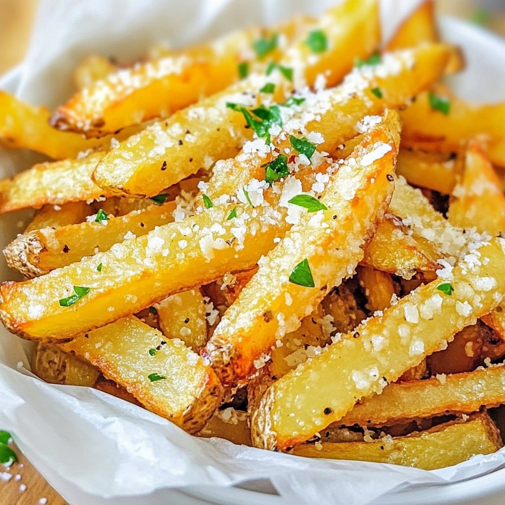 Garlic Parmesan Air Fryer Fries Crispy and Tasty Treat