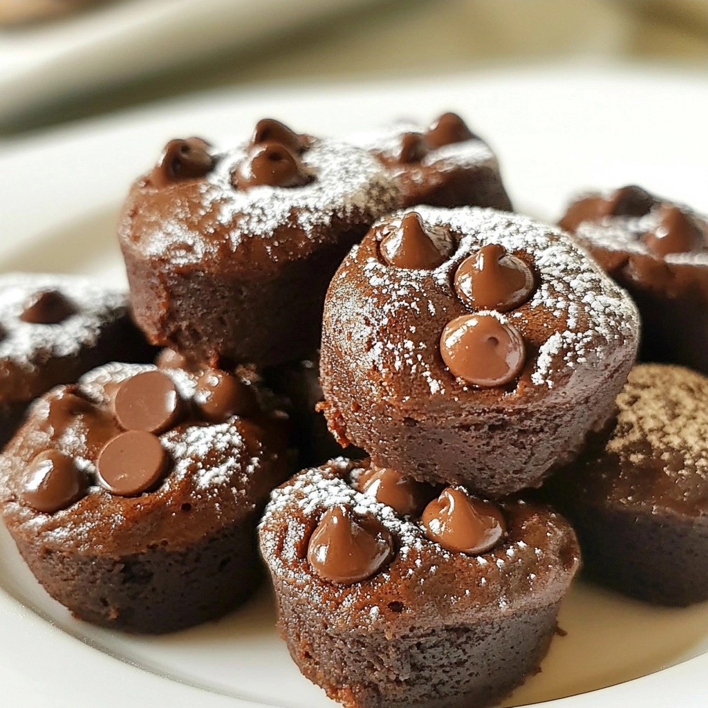 Gooey Air Fryer Chocolate Chip Brownie Bites Delight