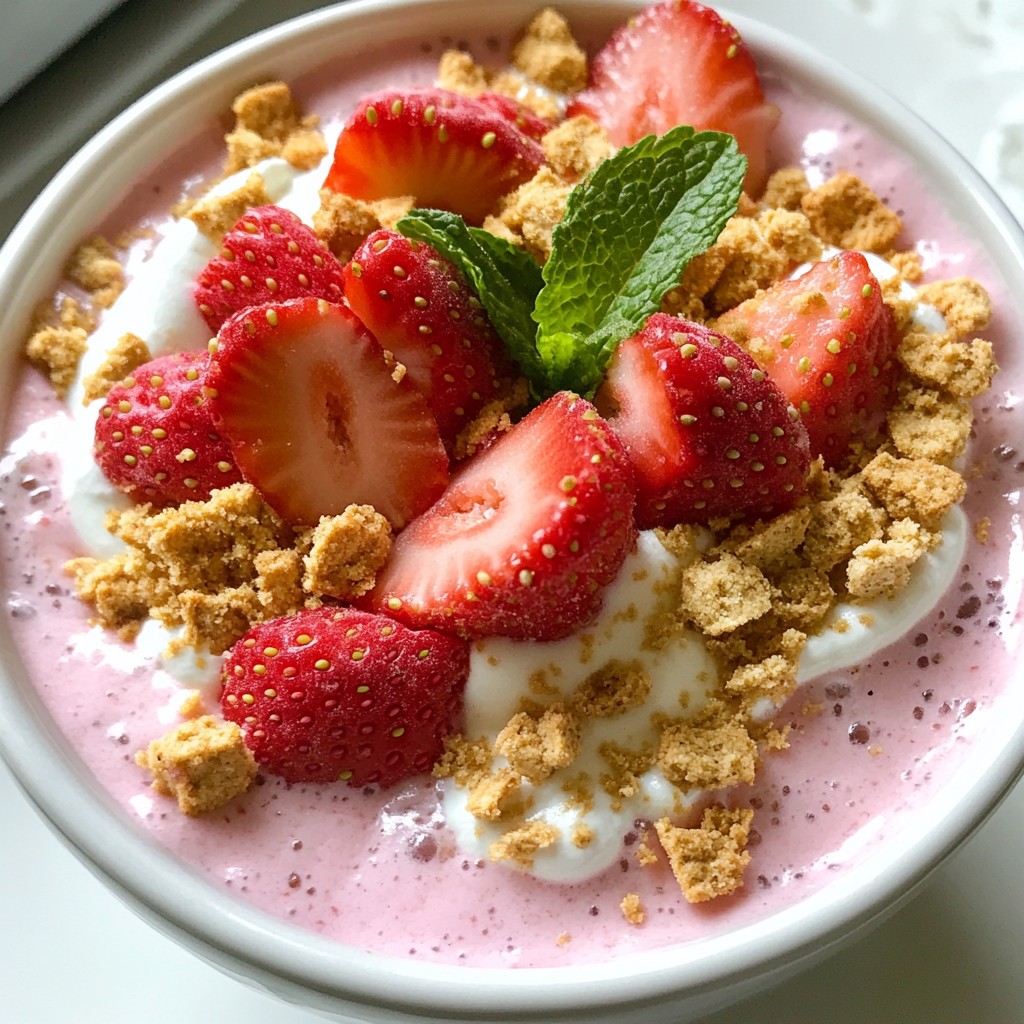 Strawberry Cheesecake Smoothie Bowl Refreshing Delight