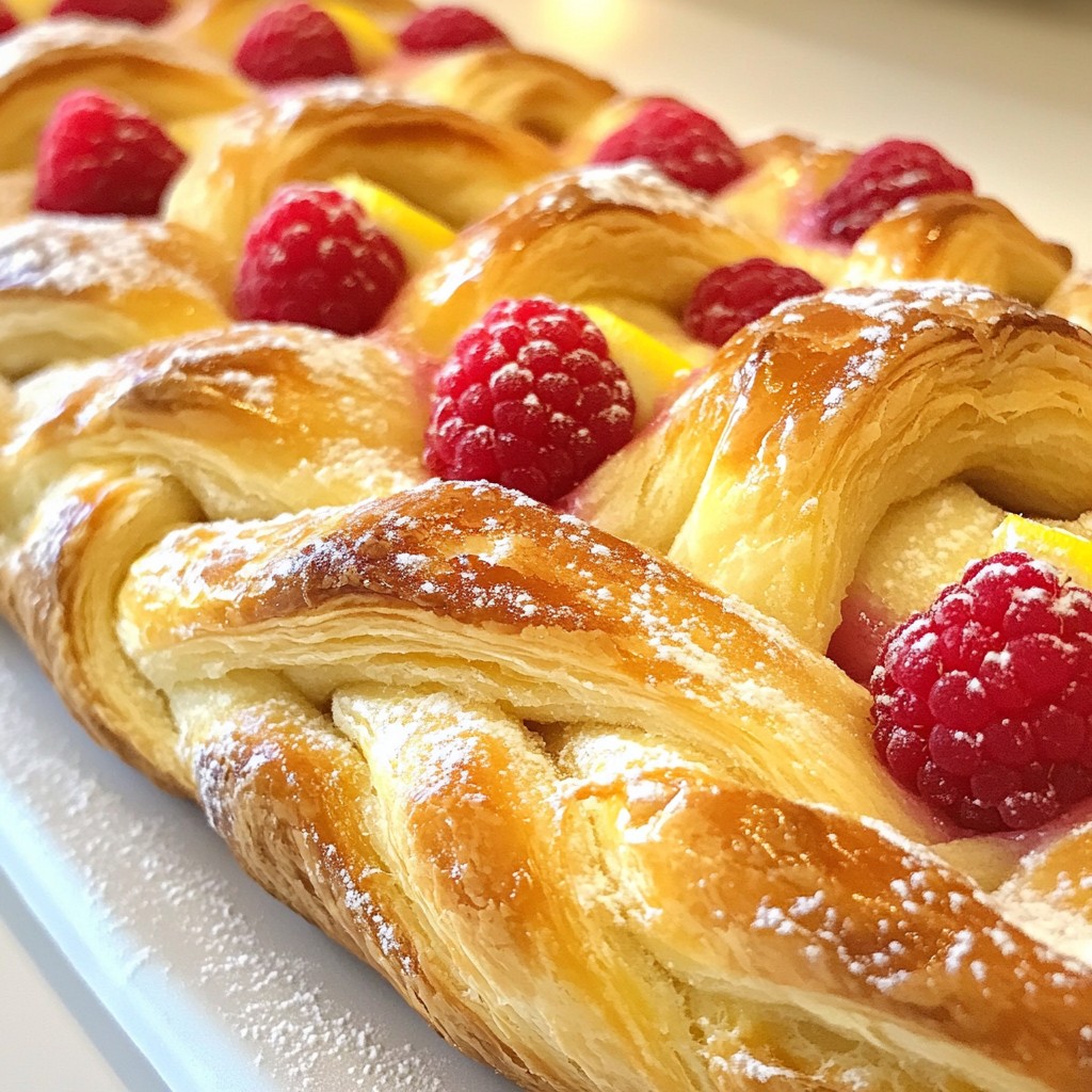 Raspberry Lemon Danish Braids Flavorful Pastry Recipe