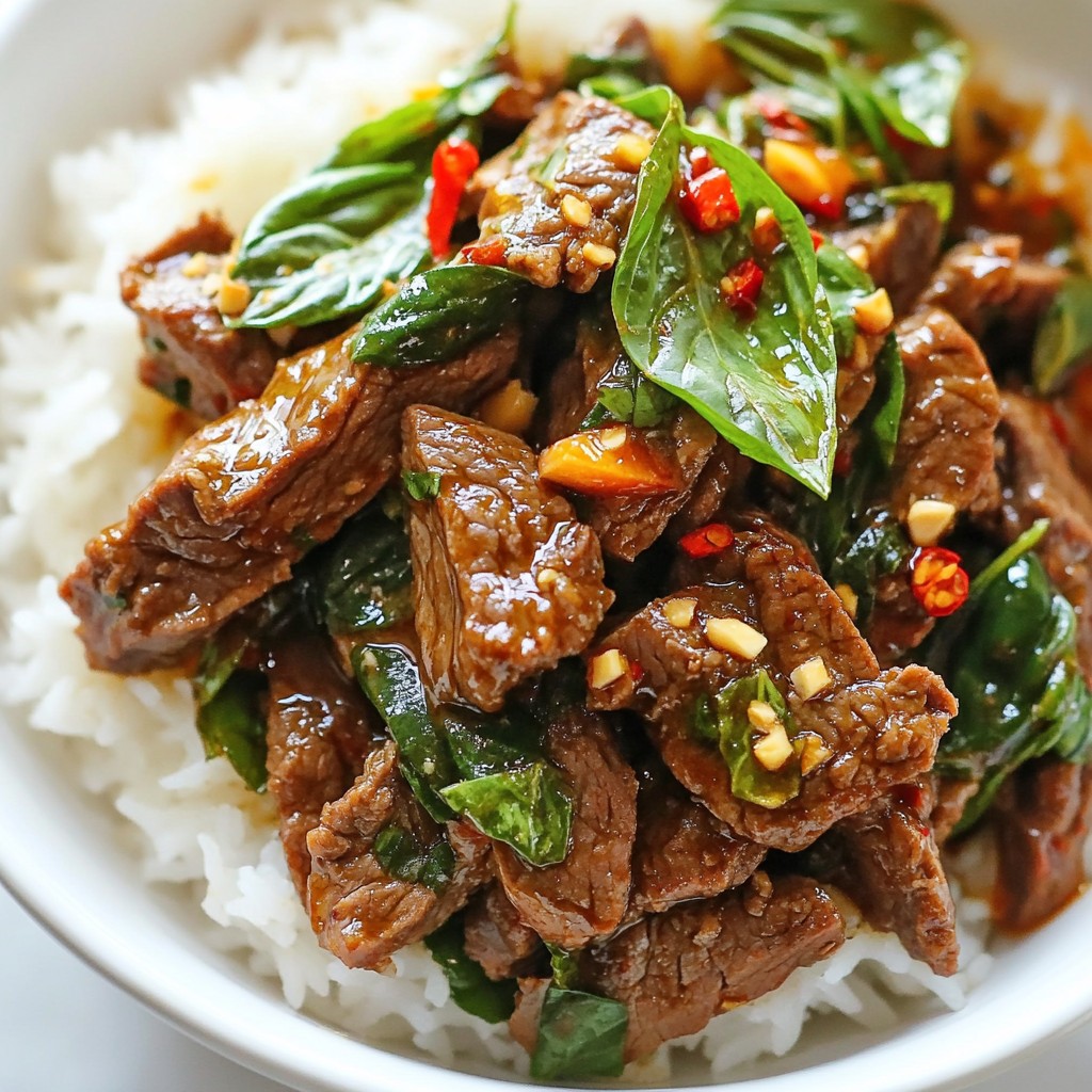 Spicy Thai Basil Beef Flavorful Stir-Fry Recipe
