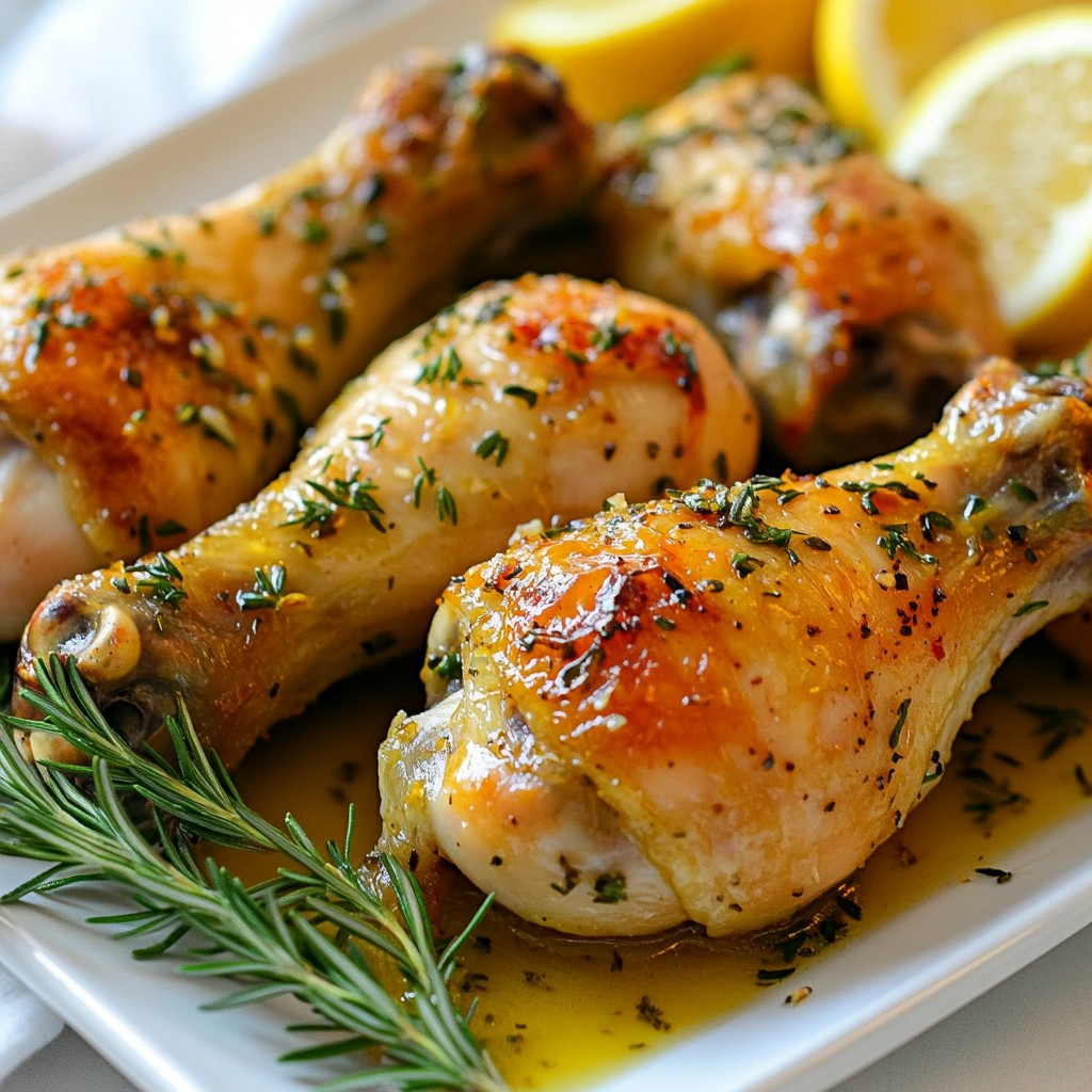 Garlic Herb Roasted Chicken Drumsticks Savory Delight