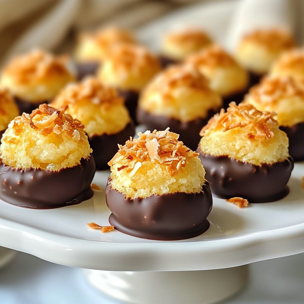 Chocolate Dipped Coconut Macaroons Easy Dessert Recipe