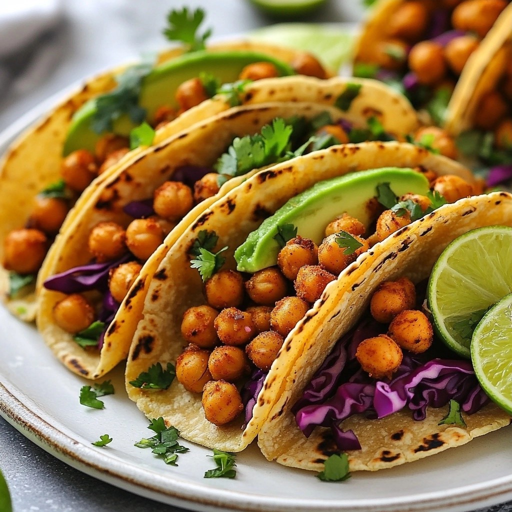 Crispy Air Fryer Chipotle Chickpea Tacos Recipe
