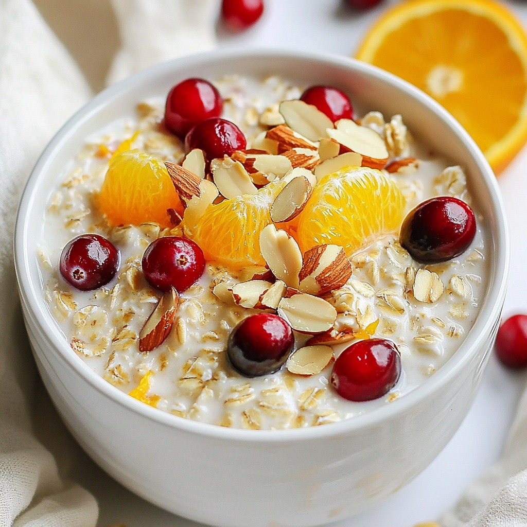 Cranberry Orange Overnight Oats Simple and Tasty Treat