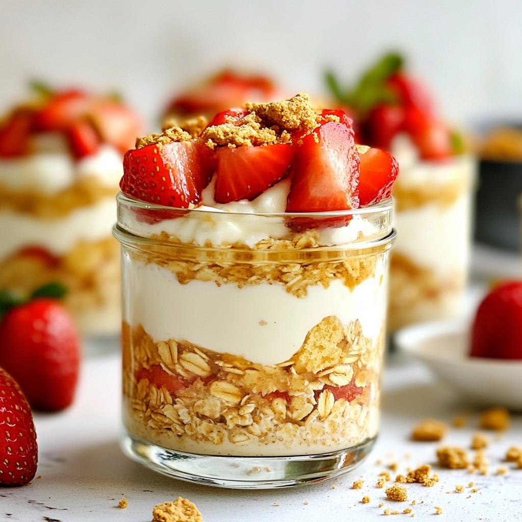 Strawberry Cheesecake Overnight Oats Simple Delight