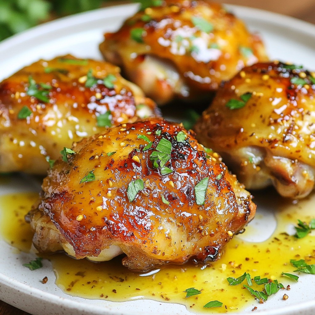 Savory Air Fryer Honey Mustard Chicken Thighs Recipe