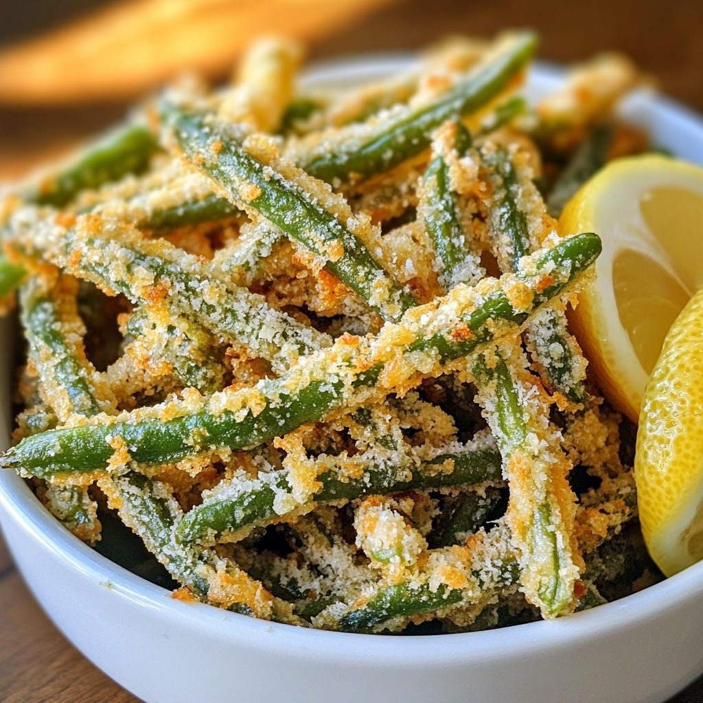 Crispy air-fried Garlic Green Bean Fries Recipe Guide