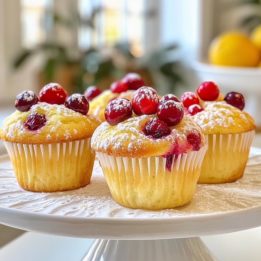 Lemon Cranberry Muffins Fresh and Flavorful Delight