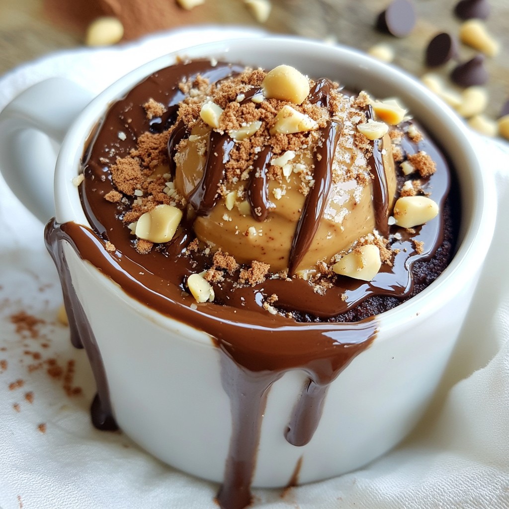Chocolate Peanut Butter Mug Cake Delightful Dessert Treat