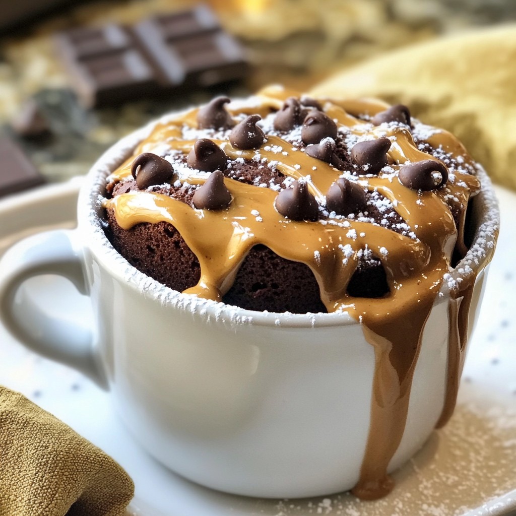 Chocolate Peanut Butter Mug Cake Quick and Easy Treat