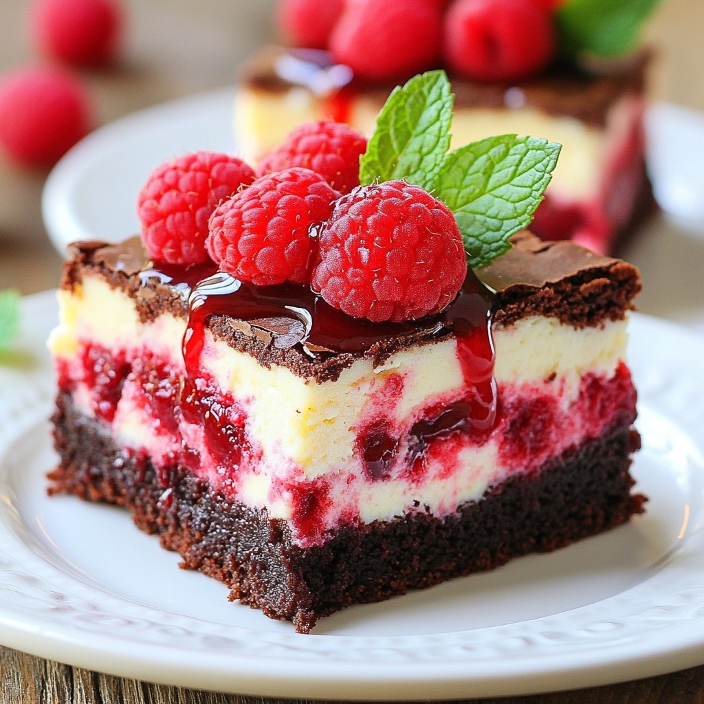 Raspberry Swirl Cheesecake Brownies Decadent Delight