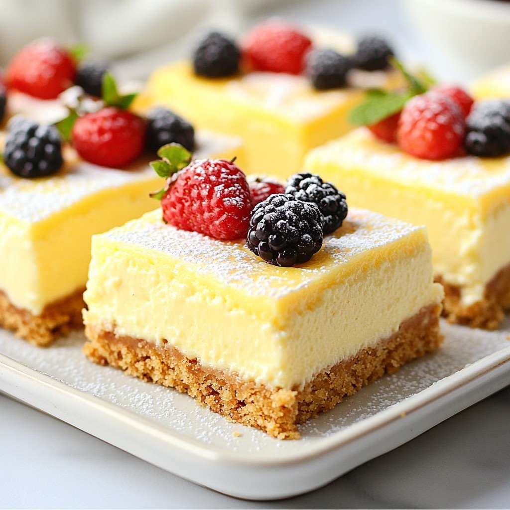 Vanilla Bean Cheesecake Bars Indulge in Creamy Delight