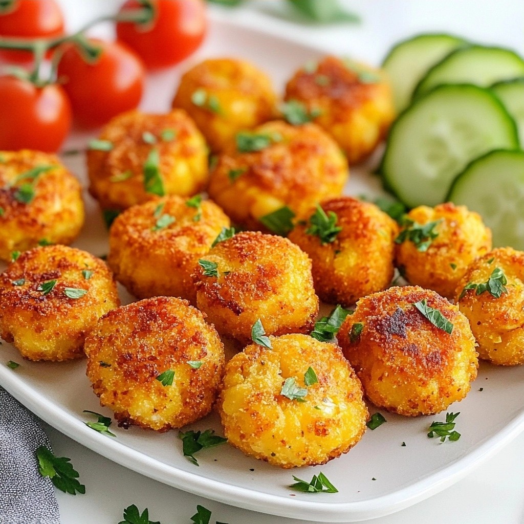 Crispy Air-Fried Spicy Hummus Chickpea Bites Delight