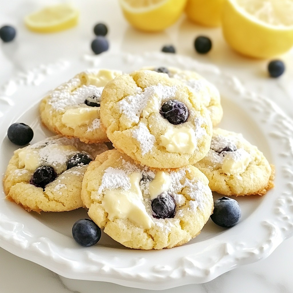 Lemon Blueberry Cheesecake Cookies Delightful Treats