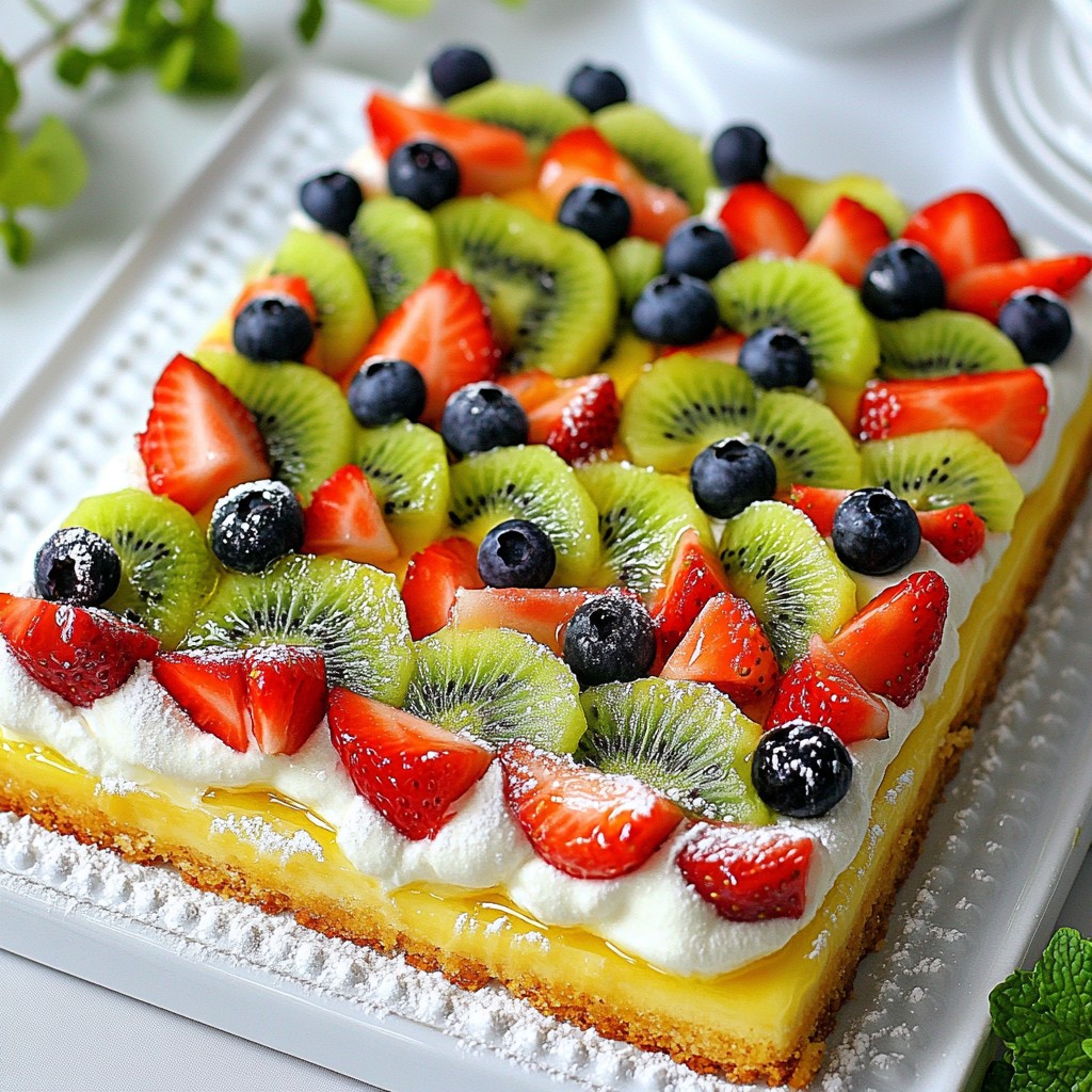 Strawberry Kiwi Fruit Pizza Tasty and Colorful Treat