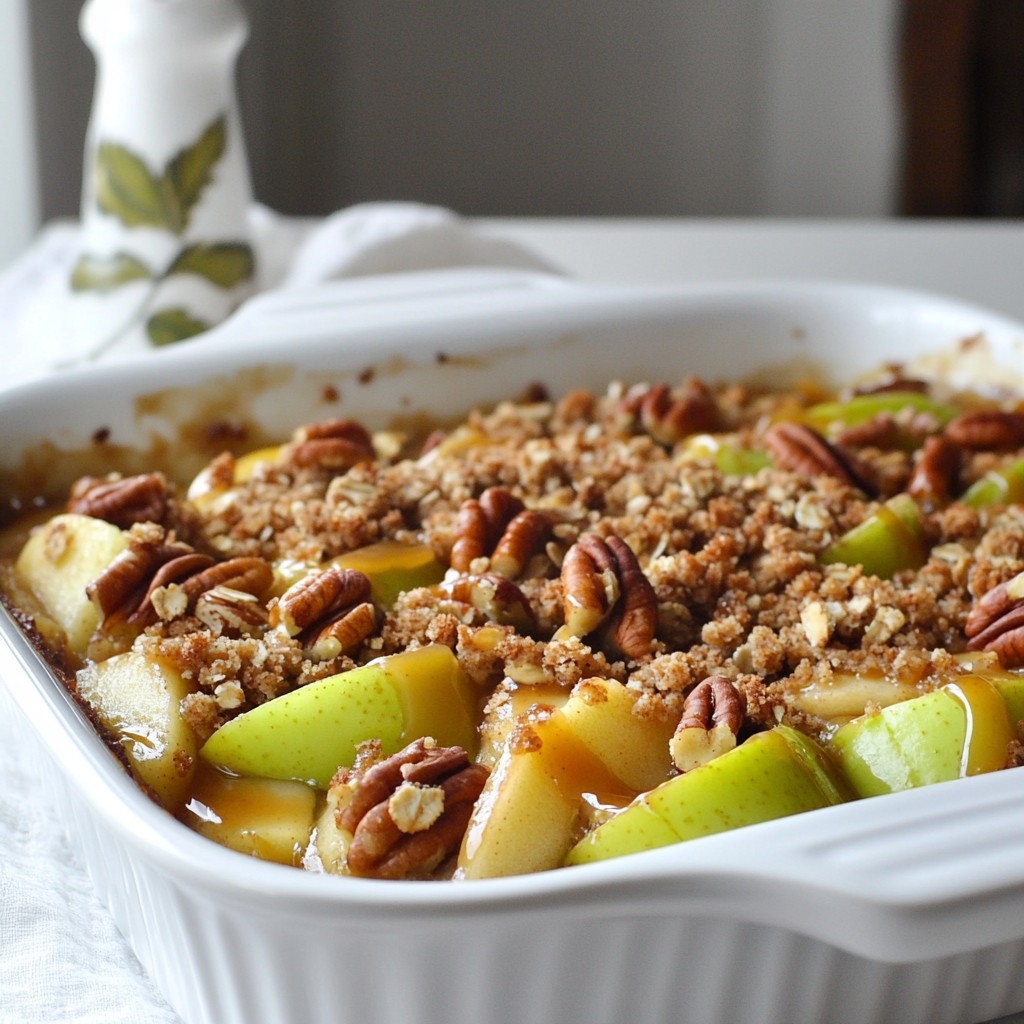 Caramel Pecan Apple Crisp Delightfully Simple Recipe