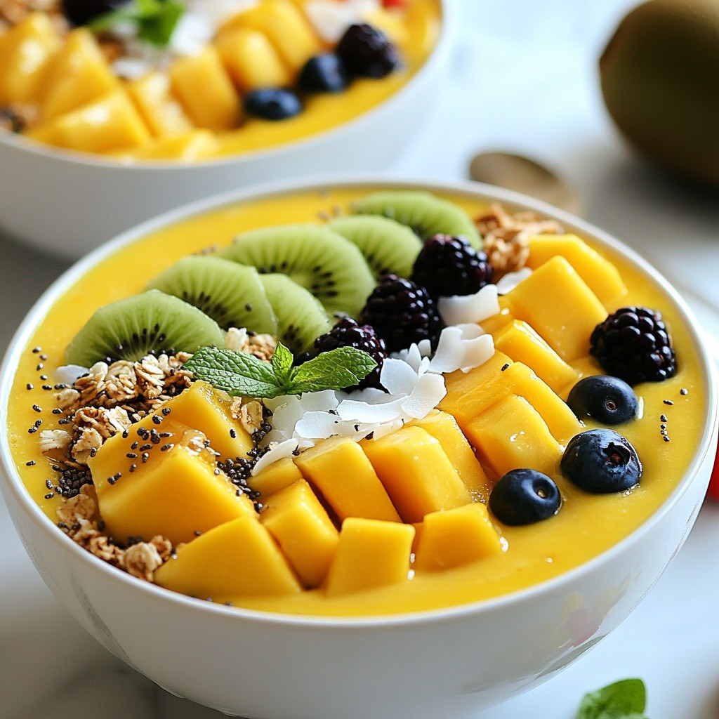 Tropical Mango Smoothie Bowls Nourishing Delight