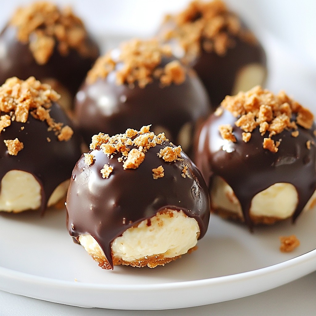 Chocolate Covered Cheesecake Bites Easy Dessert Recipe