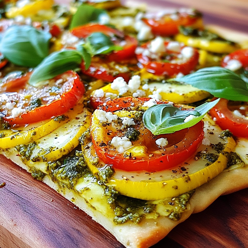 Pesto Veggie Flatbread Flavorful and Easy Recipe