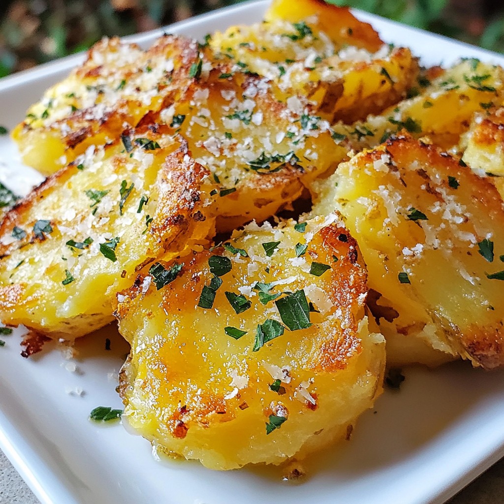 Smashed Parmesan Potatoes Crispy and Flavorful Treat