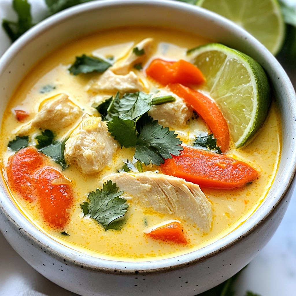Creamy Coconut Lime Chicken Soup Tasty Comfort Dish