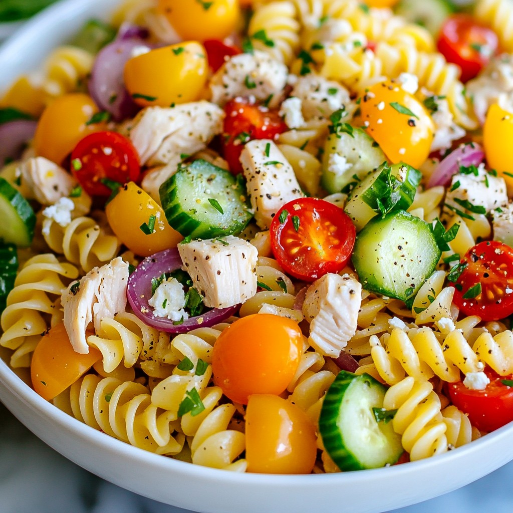 Lemon Herb Chicken Pasta Salad Fresh and Tasty Dish