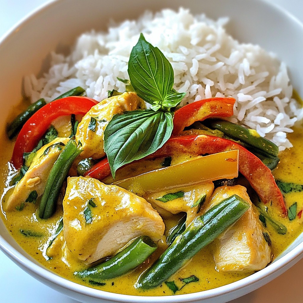 Thai Green Curry Chicken Savory Flavorful Dish